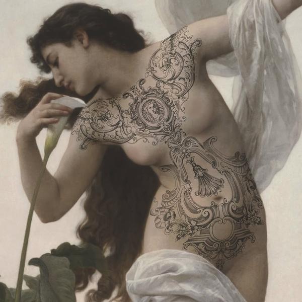 Ornamental ornate design tattoo by @myriam_black_tattoo