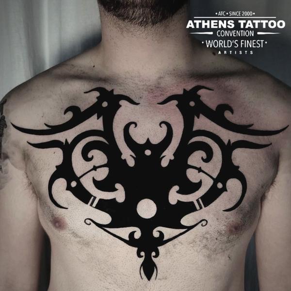Tribal tribal design tattoo by @nako_tattoo