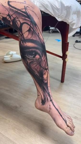 Realism abstract eye tattoo by @natalienox