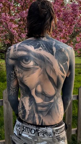 Realism realistic face tattoo by @natalienox