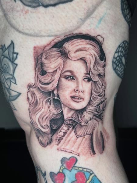 Realism portrait tattoo by @necro_comicon