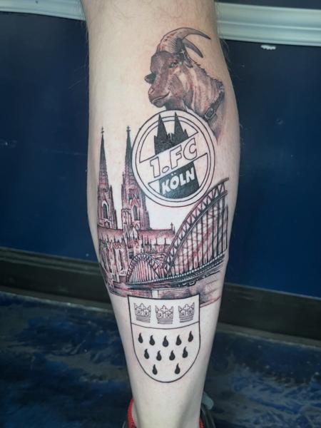 Realism 1. fc köln emblem tattoo by @necro_comicon