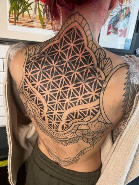 Geometric geometric pattern tattoo by @niallbarton