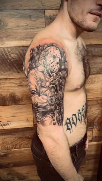 Realism horror character tattoo by @nikosrodis