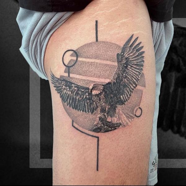 Realism eagle tattoo by @s.lap_inkaholic