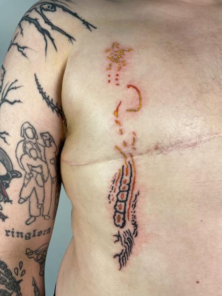 Abstract abstract design tattoo by @tattoli__