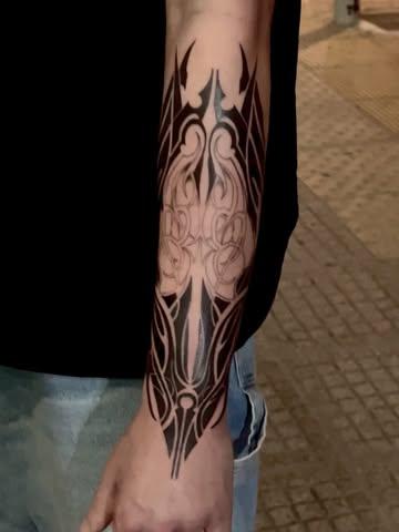 Tribal tribal pattern tattoo by @omnia_black_
