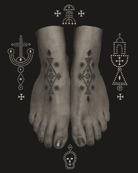 Dotwork geometric pattern tattoo by @or_kantor