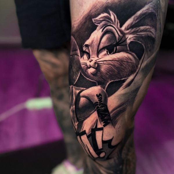 Realism cartoon character tattoo by @pain4pleasure.tattoo