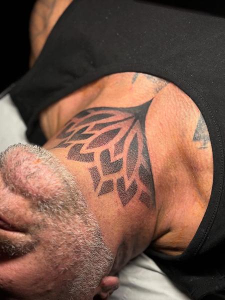 Geometric geometric pattern tattoo by @parispamelatattoo