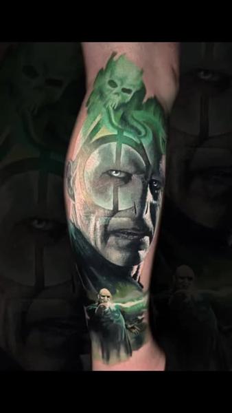 Realism dark wizard tattoo by @lilpete_tattoo