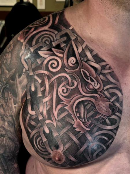 Celtic celtic wolf tattoo by @phil_t88
