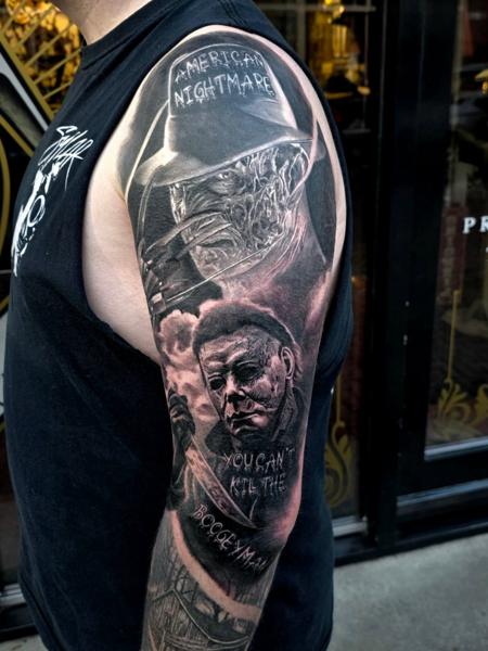Realism horror portrait tattoo by @phil_t88
