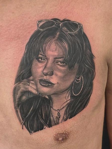 Realism portrait tattoo by @phil_t88