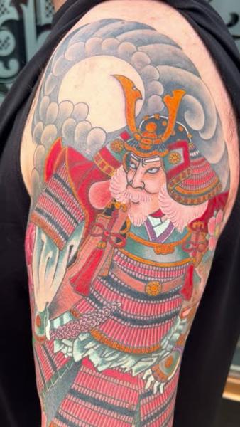 Japanese samurai warrior tattoo by @philmoody_tattoos
