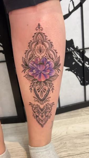 Ornamental floral floral mandala tattoo by @rafaels_art_and_tattoo