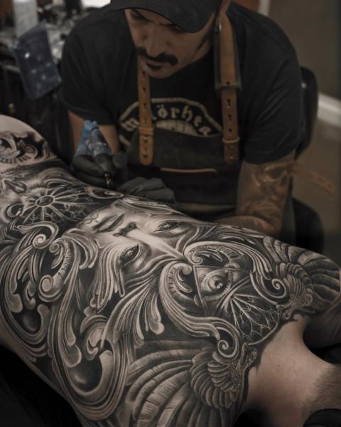 Ornamental realism ornamental face tattoo by @mumia916