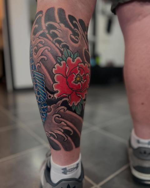 Japanese japanese floral tattoo by @richpearson