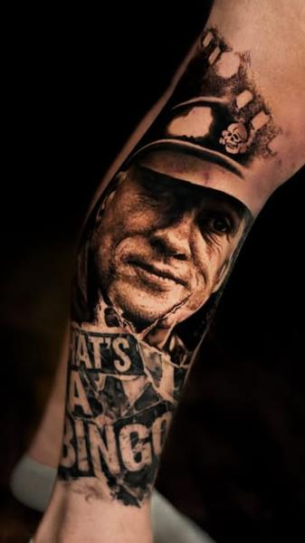Realism realistic portrait tattoo by @samjohns.tattoos