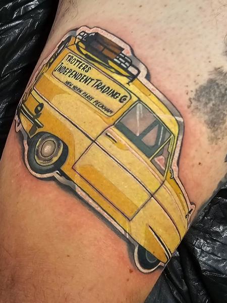 Illustrative reliant robin van tattoo by @startattooist