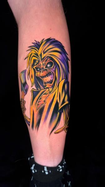 Traditional zombie figure tattoo by @sandrosecchin