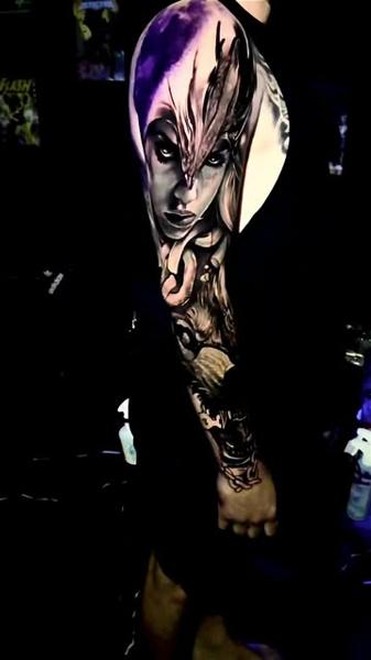 Realism fantasy woman tattoo by @khantat2