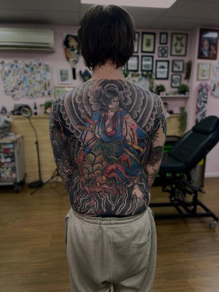 Japanese japanese warrior demon tattoo by @shrddr_tattoo