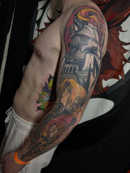Anime anime characters tattoo by @amok893