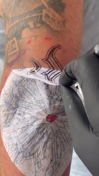Geometric geometric pattern tattoo by @shuhari_tattoo