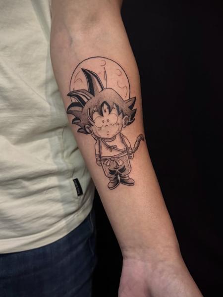 Anime anime character tattoo by @delina_st_tattoo