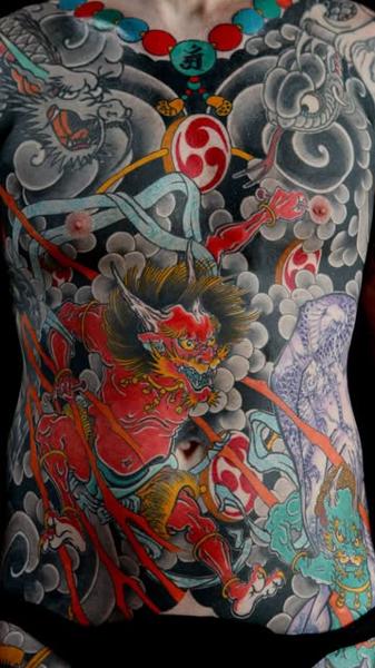 Japanese japanese demon tattoo by @stewart_modernclassic