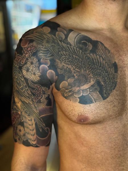 Japanese japanese bird tattoo by @stewart_modernclassic