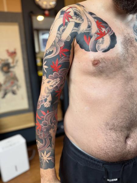 Japanese japanese fox tattoo by @stewart_modernclassic