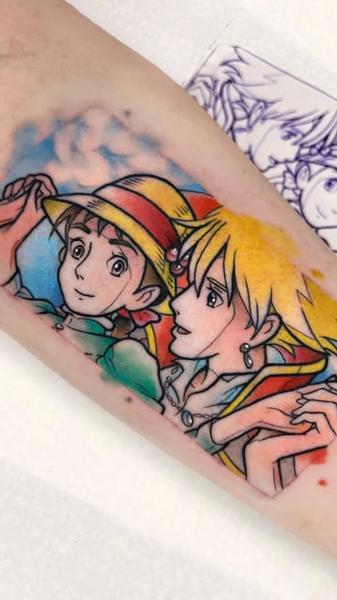 Anime howl sophie tattoo by @summerboreal