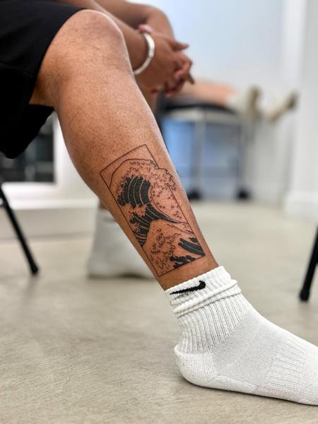 Japanese japanese wave tattoo by @talbooker