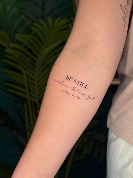 Fine line script text tattoo by @tatti_ptc