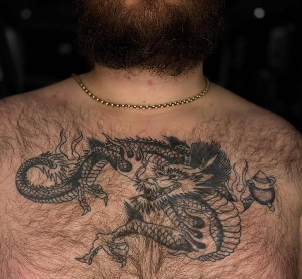 Japanese dragon tattoo by @tattoosbynunes