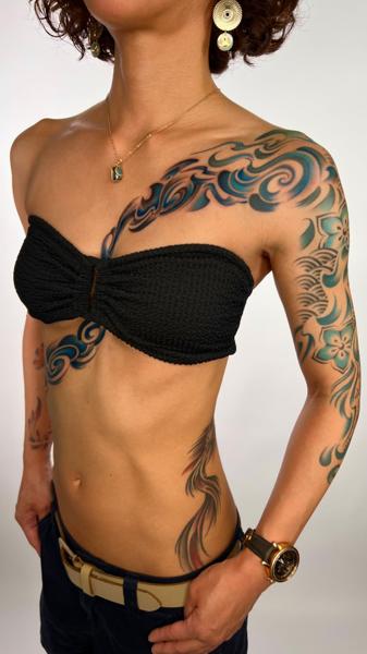Japanese japanese waves tattoo by @the27life
