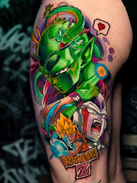 Anime dragon ball z tattoo by @the.comink