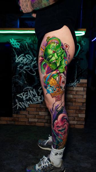 Realism dragon ball characters tattoo by @the.comink