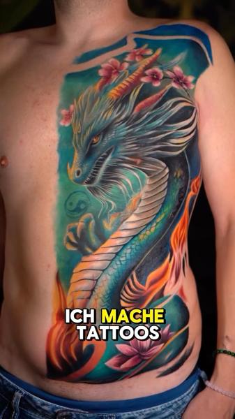 Japanese dragon tattoo by @torrestattoo38
