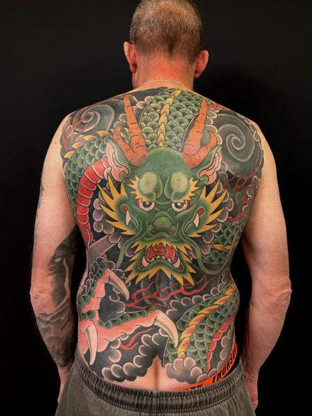 Japanese japanese dragon tattoo by @trav.tatts