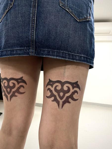 Tribal tribal design tattoo by @el.vittta