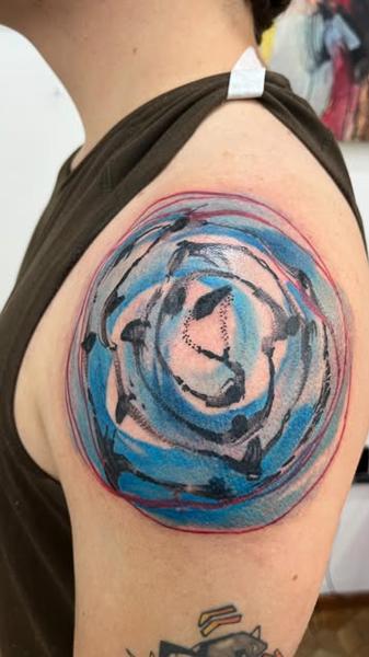 Abstract abstract swirl tattoo by @skazxim