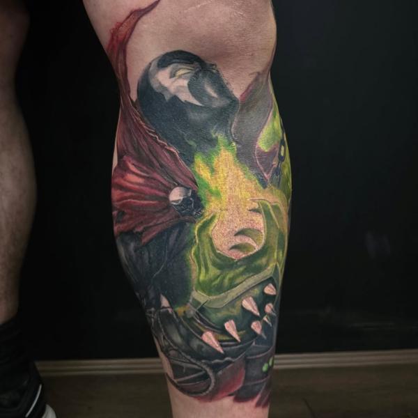 Realism comic character tattoo by @vividinkbirmingham