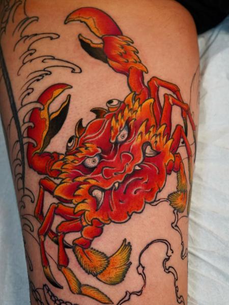 Japanese japanese crab tattoo by @horiyotatt